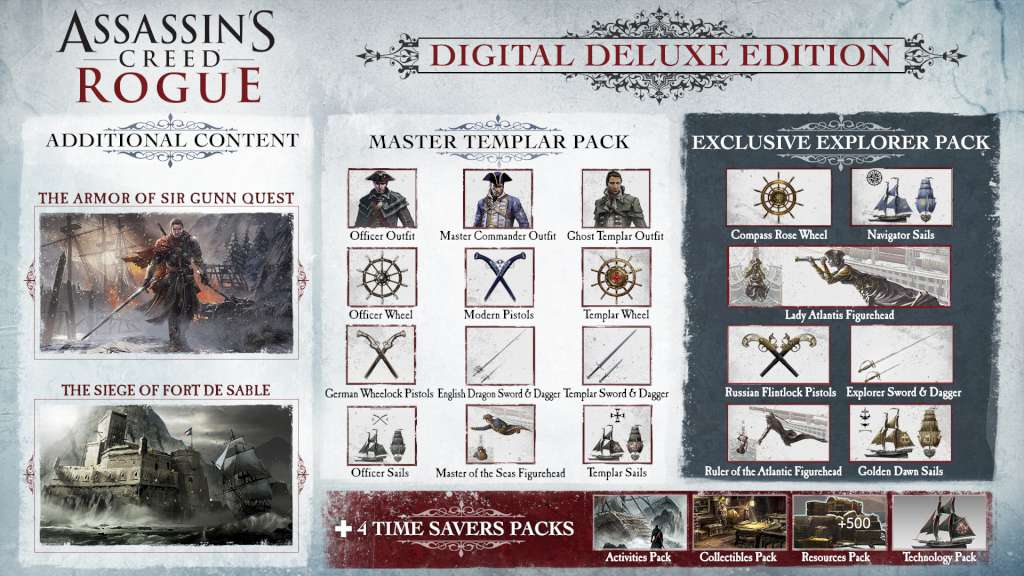 Assassin's Creed Rogue Deluxe Edition Ubisoft Connect CD Key (10.79$)