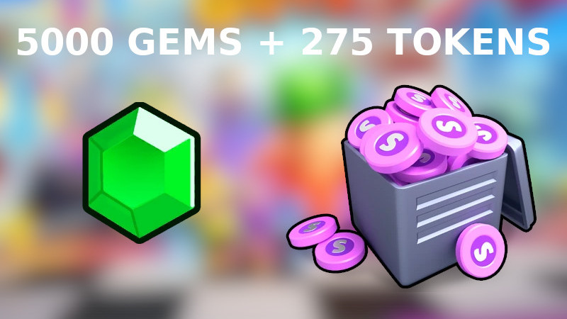 Stumble Guys - 5000 Gems + 275 Tokens Reidos Voucher (10.42$)