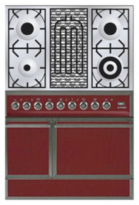 ILVE QDC-90B-MP Red Кухонная плита Фото, характеристики