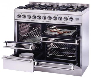ILVE PTQ-1006-MP Stainless-Steel Estufa de la cocina Foto, características