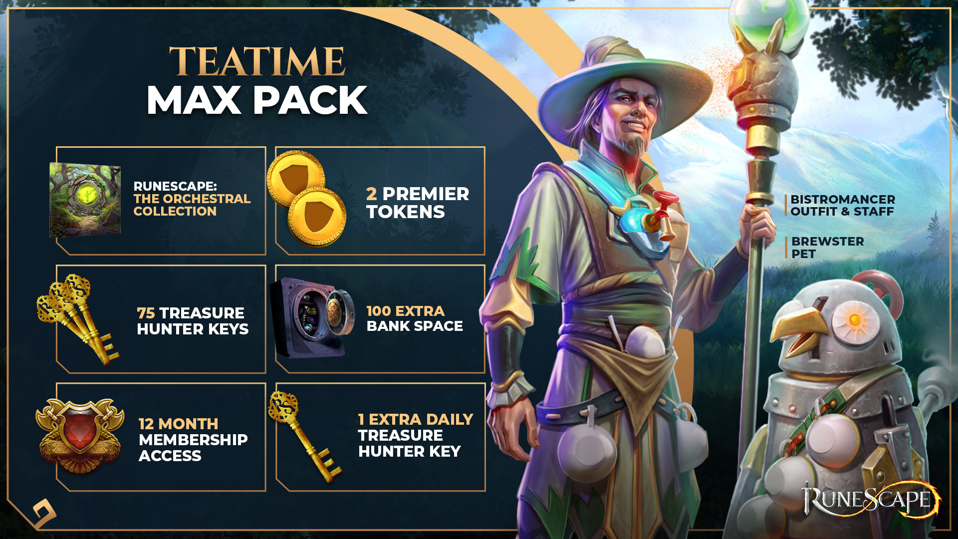 Runescape - Max Pack + 12 Months Membership Manual Delivery (56.49$)