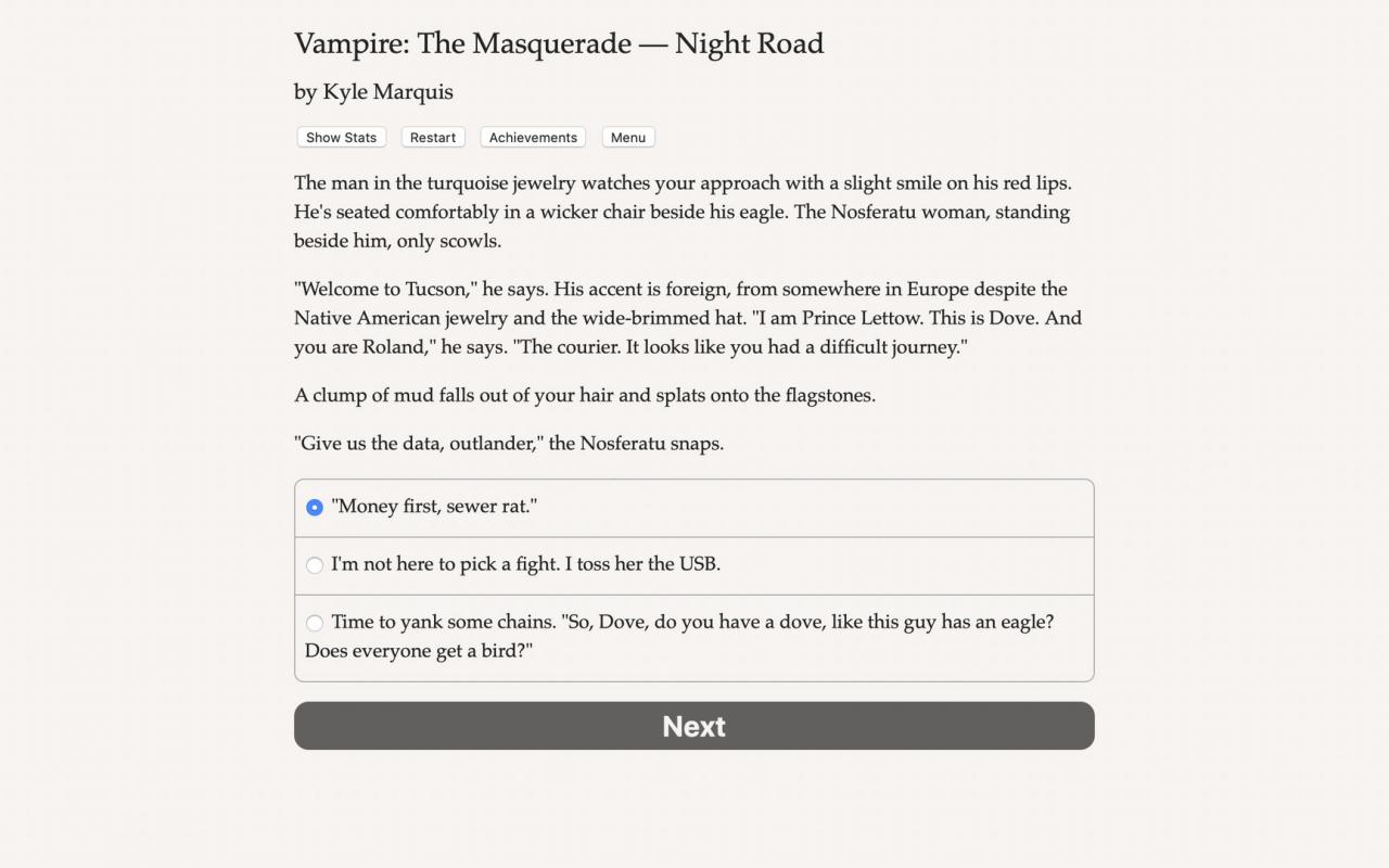 Vampire: The Masquerade - Night Road Steam CD Key (10.21$)
