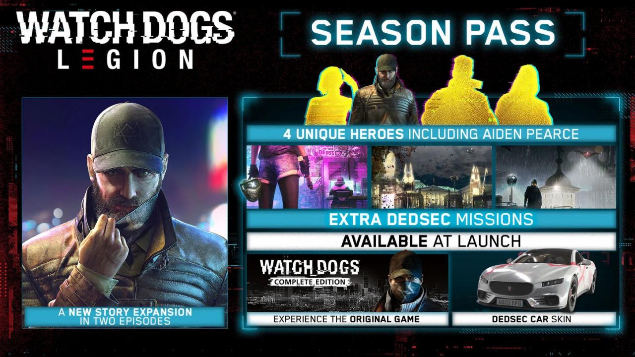 Watch Dogs: Legion - Season Pass DLC EU Ubisoft Connect CD Key (14.28$)