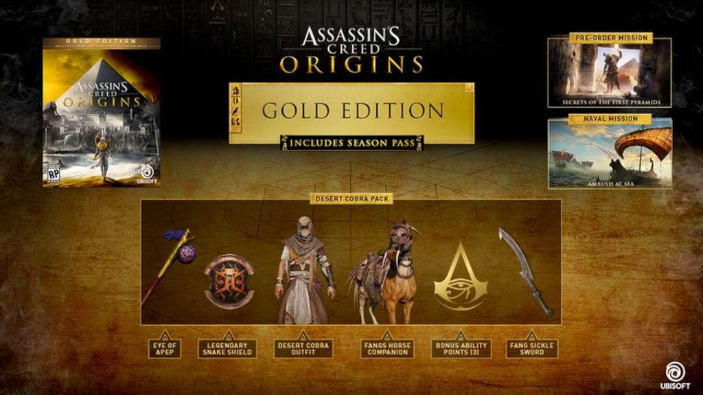 Assassin's Creed Origins Gold Edition EU Steam Altergift (92.11$)