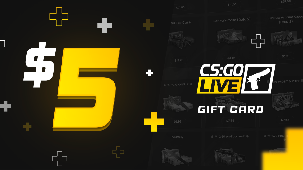 CSGOLive 5 USD Gift Card (5.85$)