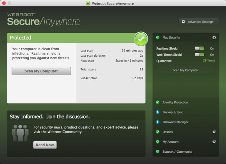 Webroot SecureAnywhere AntiVirus 2022 Key (6 Months / 1 Device) (2.25$)