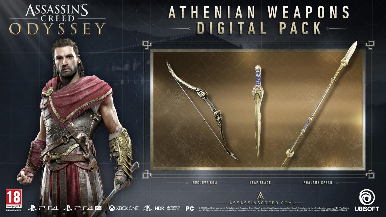 Assassin's Creed Odyssey - Athenian Weapons Pack DLC EU PS4 CD Key (8.06$)