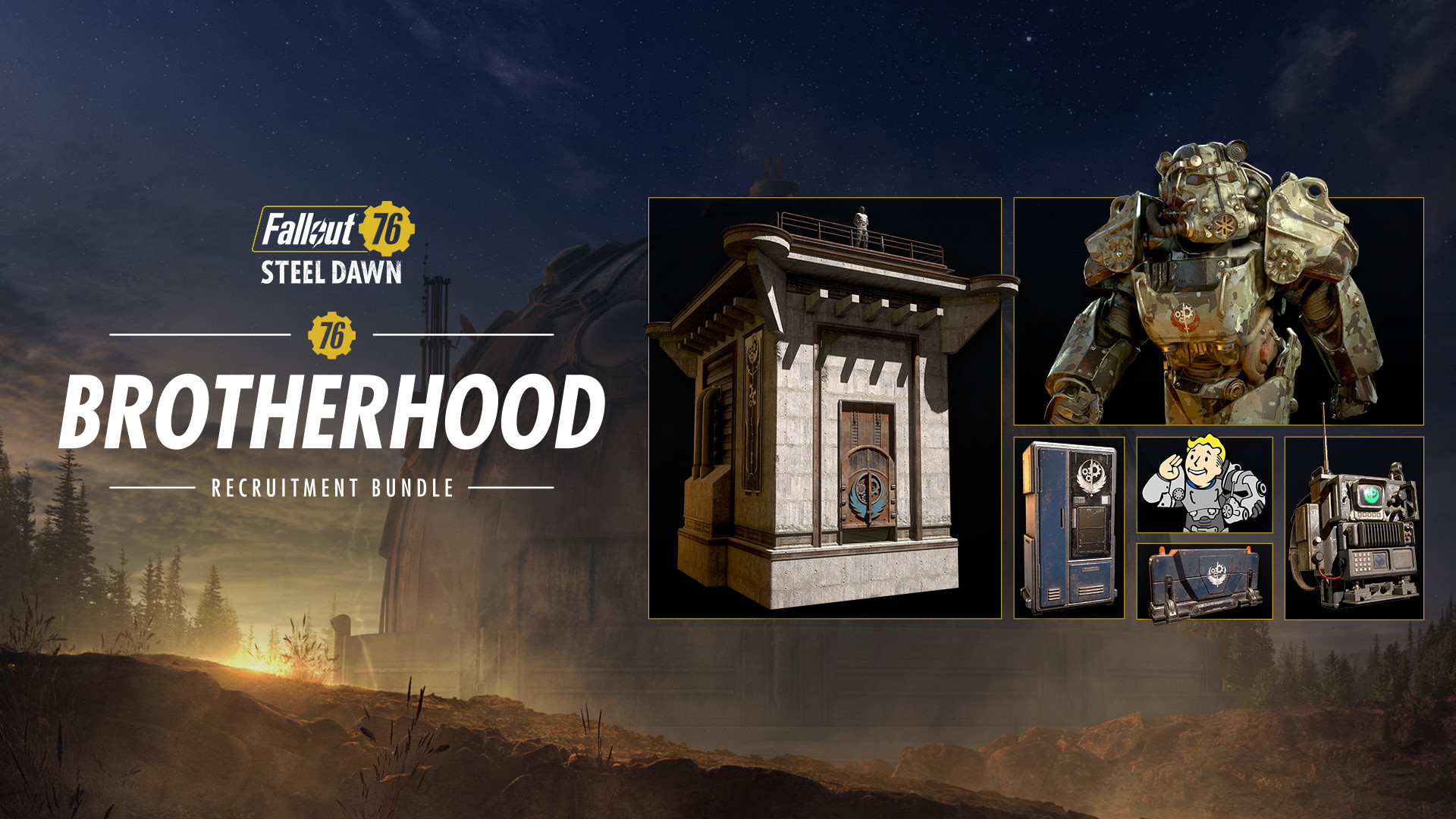 Fallout 76 - Brotherhood Recruitment Bundle DLC Steam CD Key (79.09$)