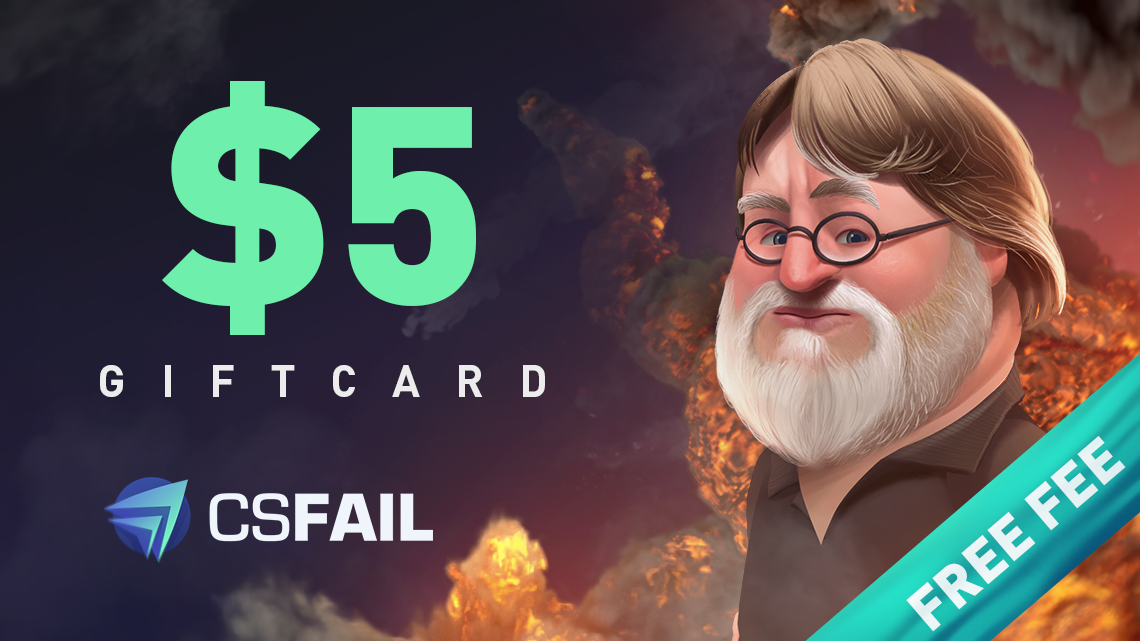 CS fail $5 Gift Card (5.25$)