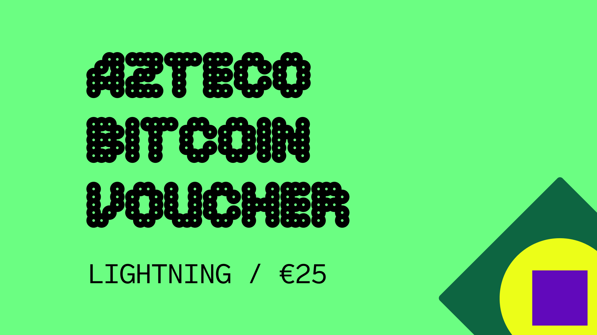 Azteco Bitcoin Lighting €25 Voucher (28.25$)
