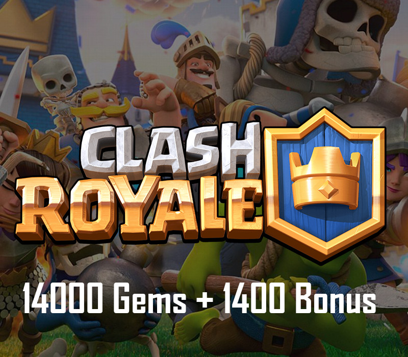 Clash Royale - 14000 Gems + 1400 Bonus Reidos Voucher (116.1$)