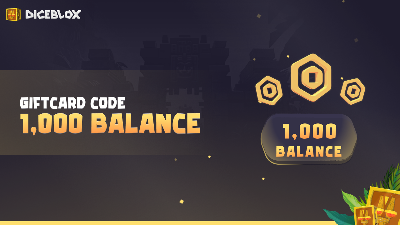 Diceblox 1.000 Balance Gift Card (3.16$)