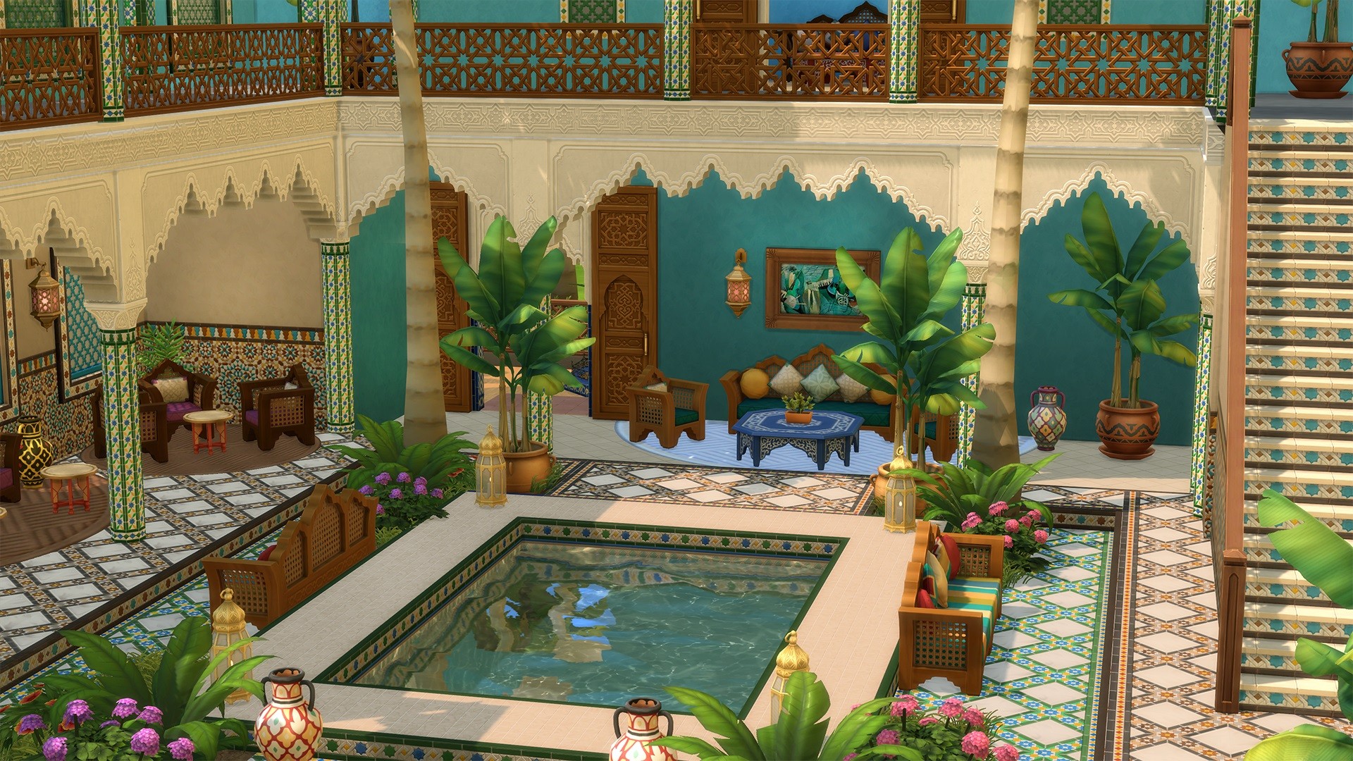 The Sims 4 - Courtyard Oasis Kit DLC Origin CD Key (5.28$)