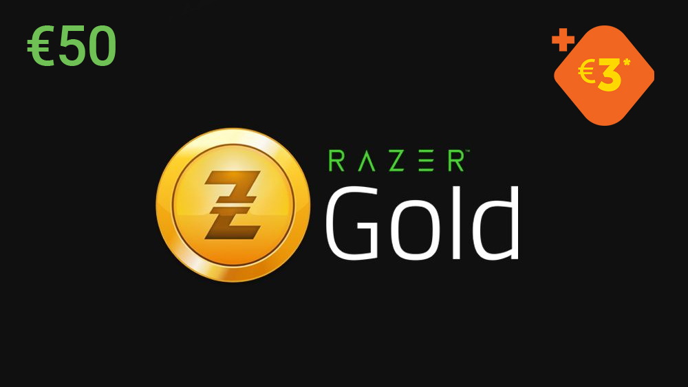 RAZER GOLD €50 + €3 BONUS EU (56.49$)
