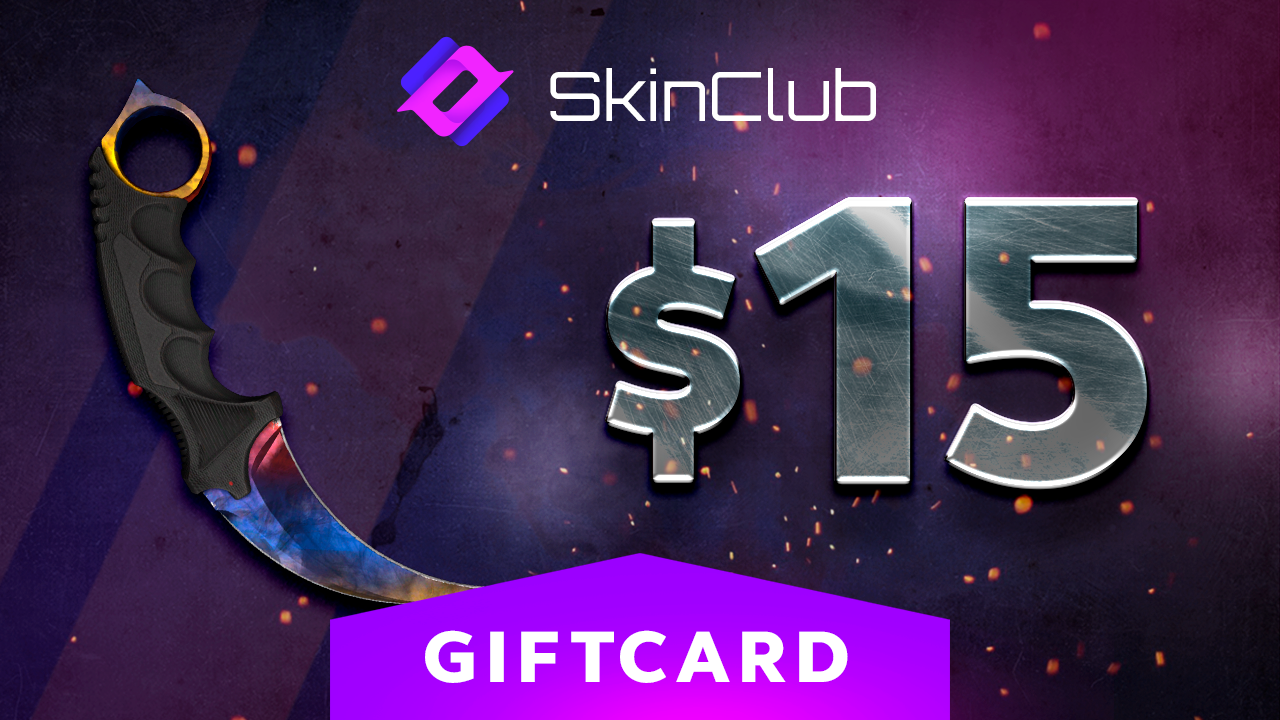 Skin.Club $15 Gift Card (17.45$)