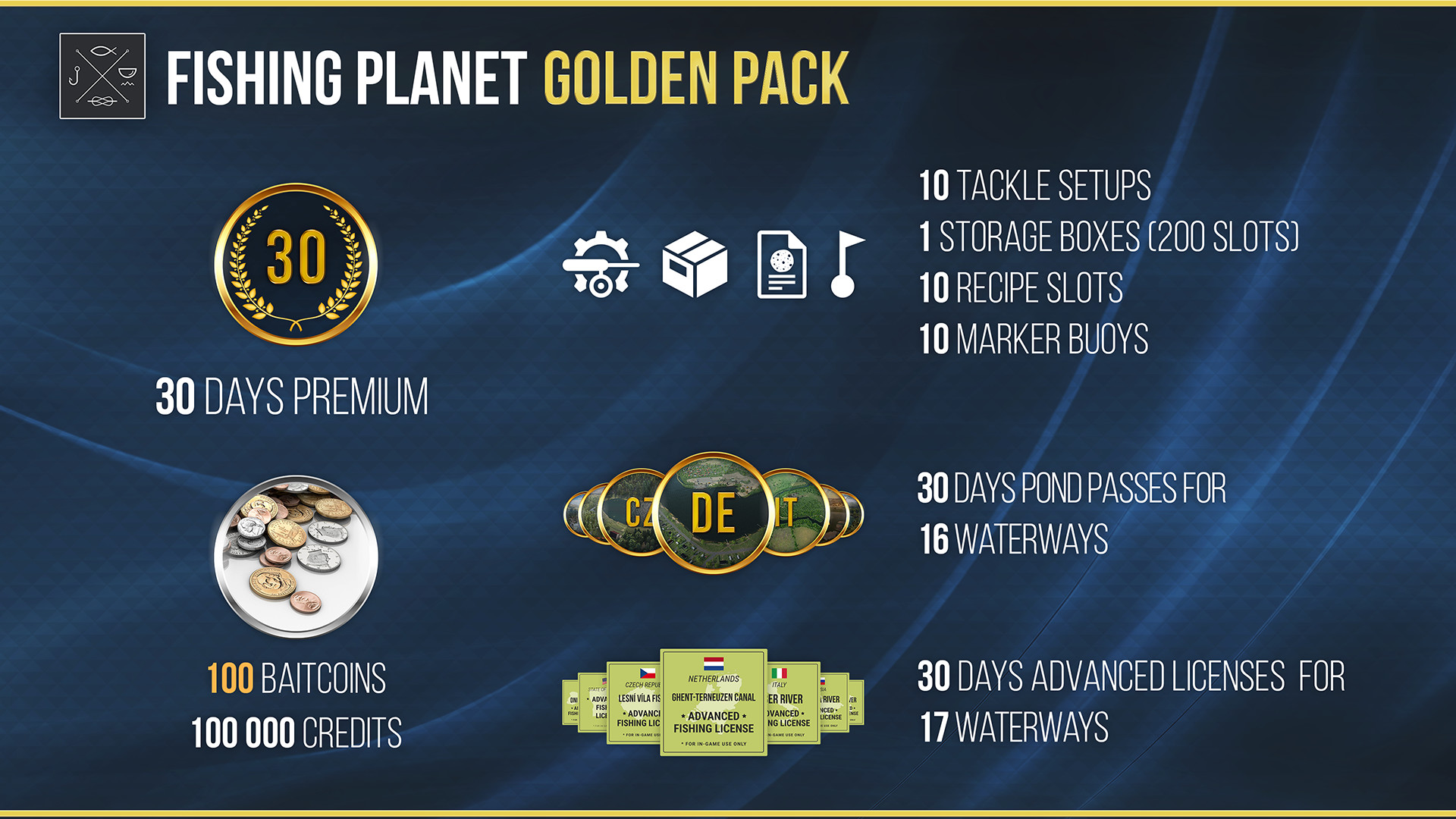 Fishing Planet - Golden Pack DLC EU Steam Altergift (61.96$)