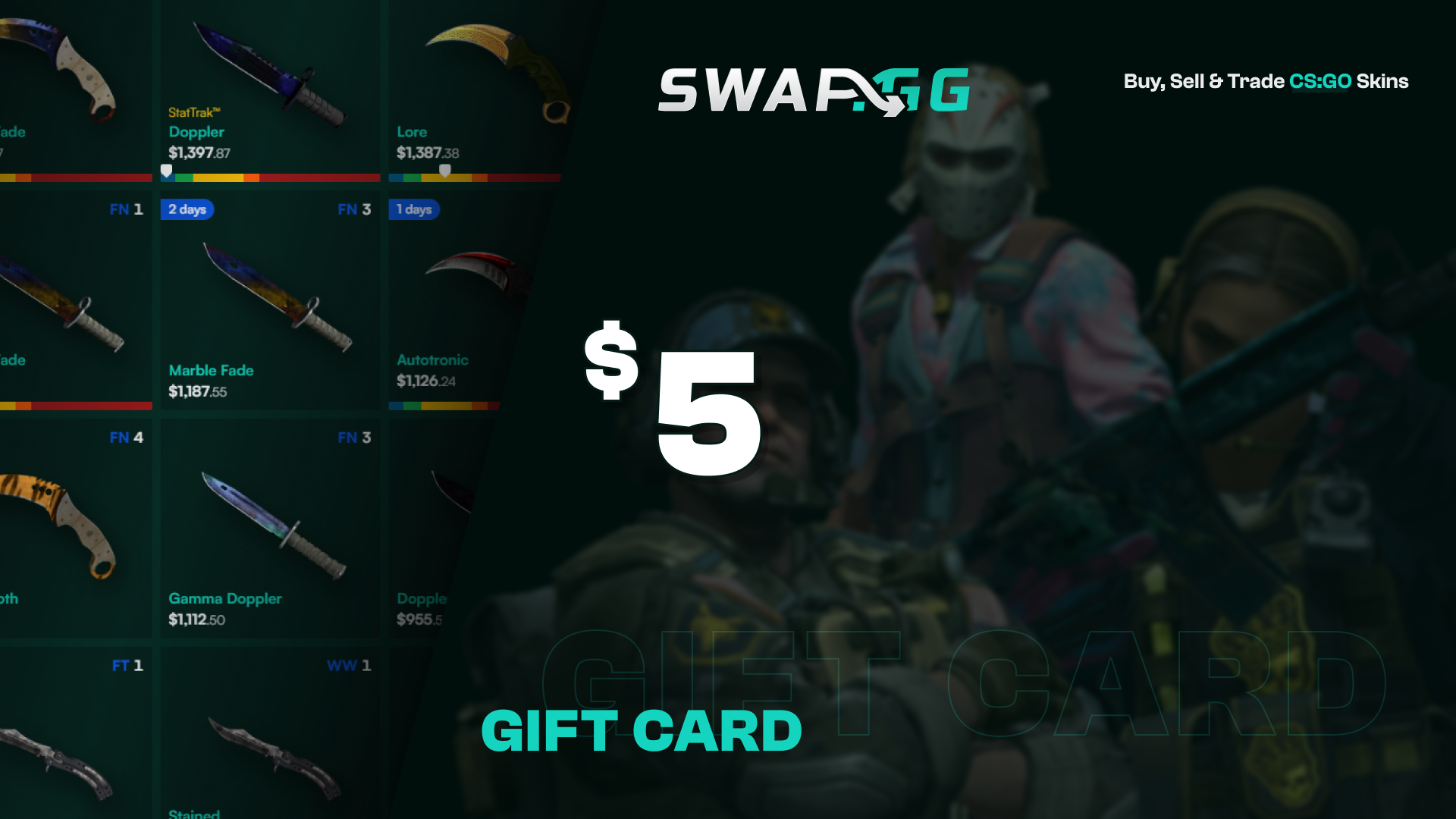 Swap.gg $5 Gift Card (3.97$)