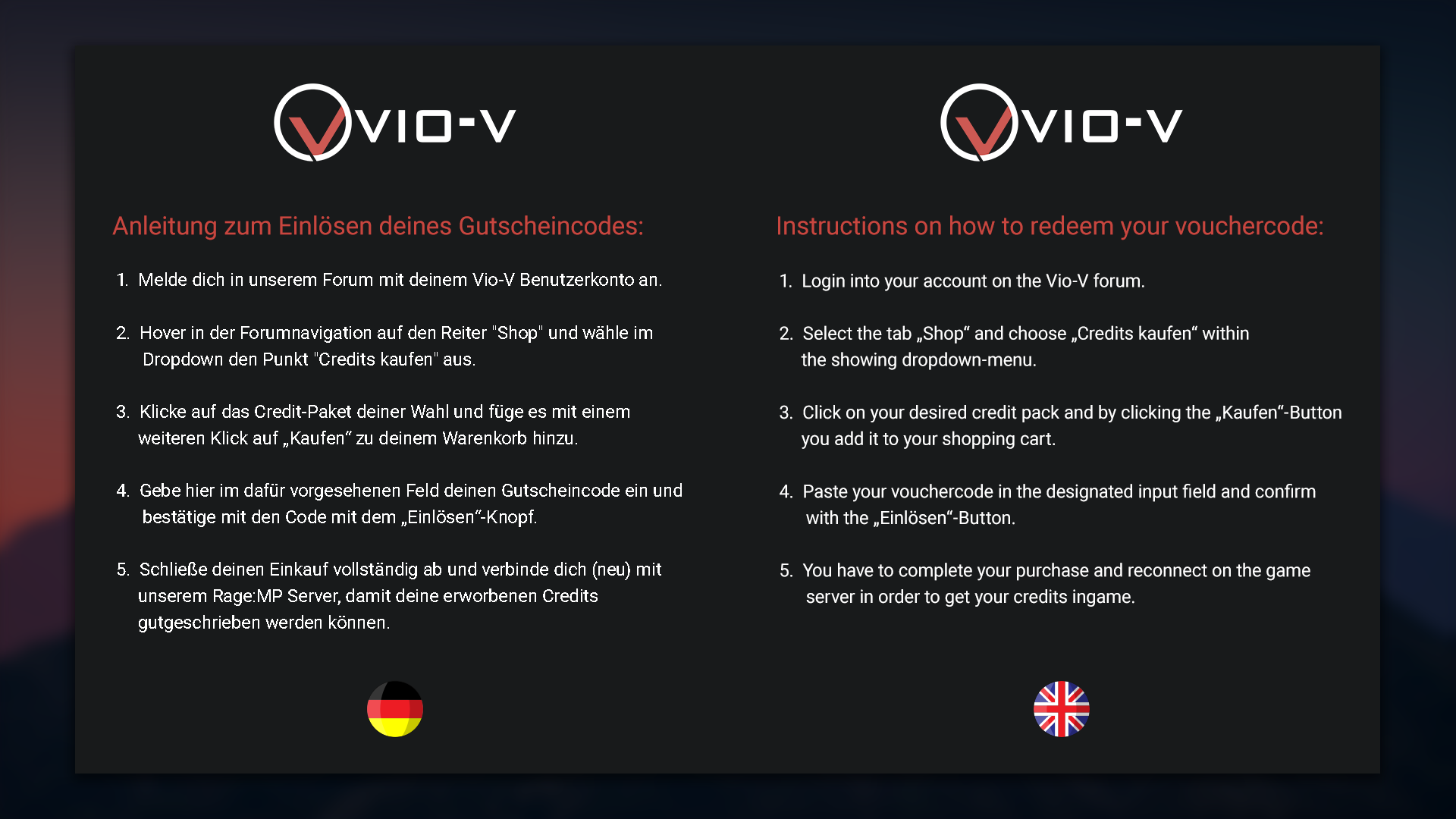 VIO-V 10€ GIFTCARD (11.3$)
