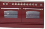 ILVE PDN-120B-MP Red Kitchen Stove \ Characteristics, Photo
