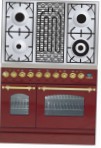 ILVE PDN-90B-MP Red रसोई चूल्हा \ विशेषताएँ, तस्वीर