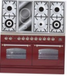 ILVE PDN-120V-VG Red Kitchen Stove \ Characteristics, Photo