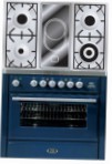 ILVE MT-90VD-VG Blue Kitchen Stove \ Characteristics, Photo