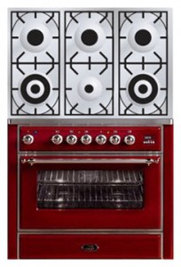 ILVE M-906D-MP Red Virtuvės viryklė nuotrauka, Info